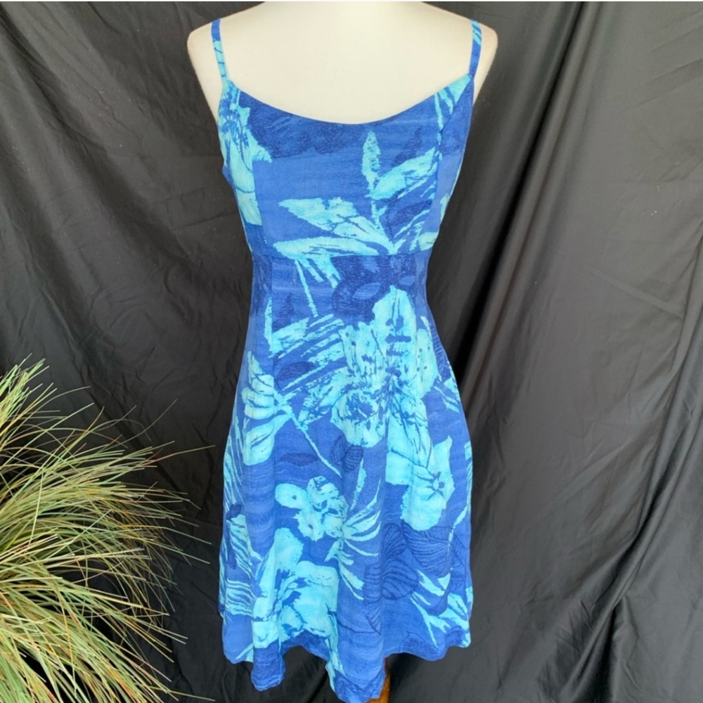 Blue Floral Jam's World Dress - Medium